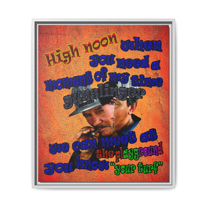 high noon - framed canvas art (burnt orange)