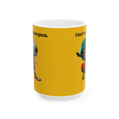 I don't care that your grey - White Mug (yellow)