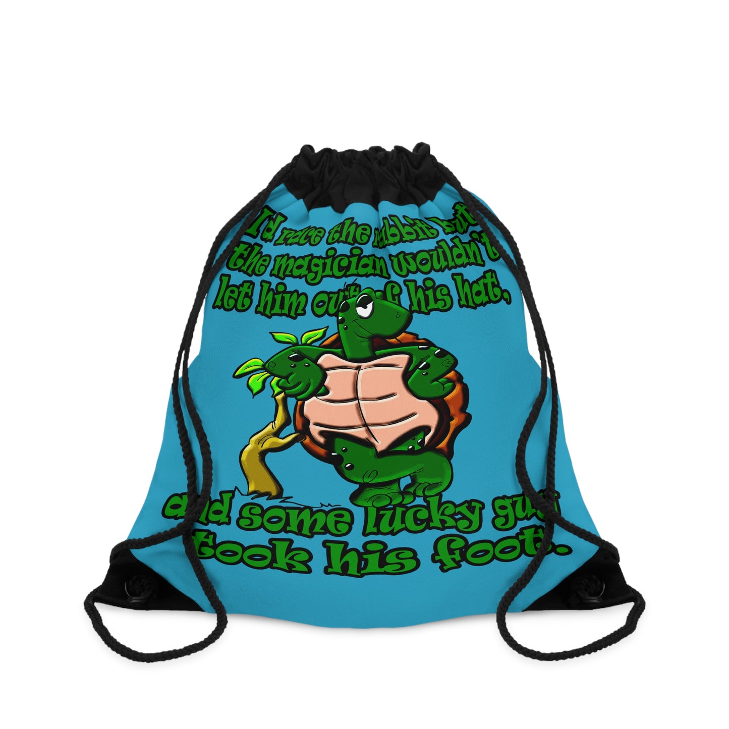 turtle race - Drawstring Bag (turquoise)