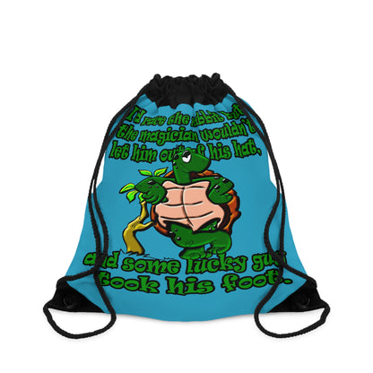 turtle race - Drawstring Bag (turquoise)