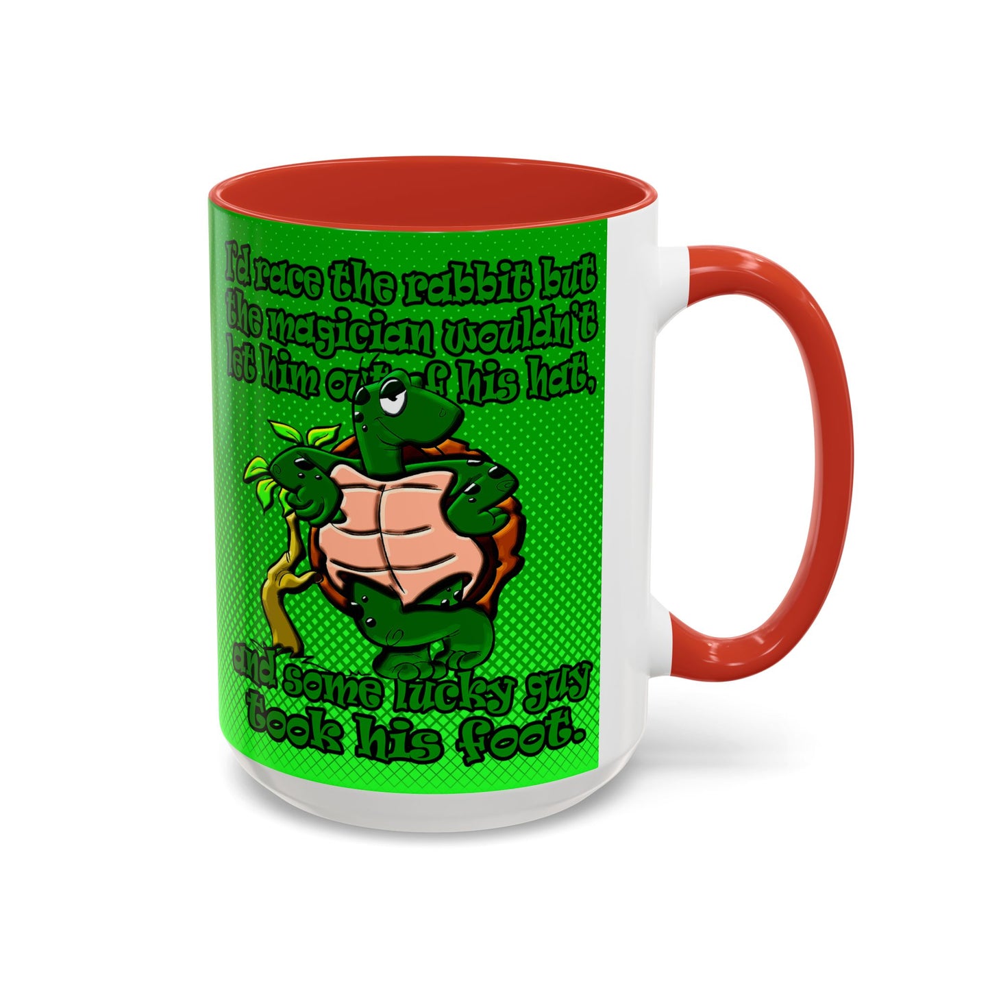 turtle race - Accent Mug (logo green)