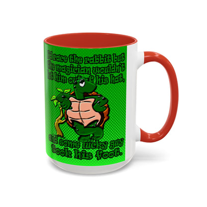 turtle race - Accent Mug (logo green)