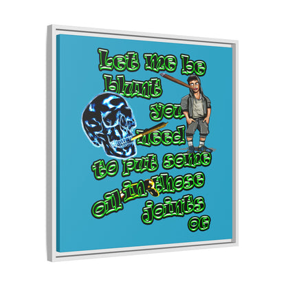 og - framed canvas art (turquoise)