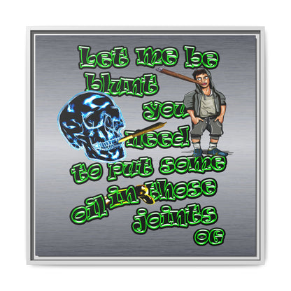 og - framed canvas art (brushed nickel)