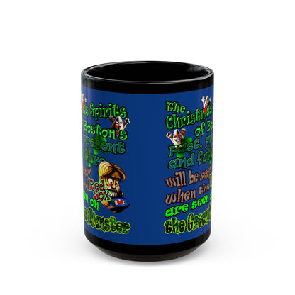 christmas spirits of boston - Black Mug (dark blue)