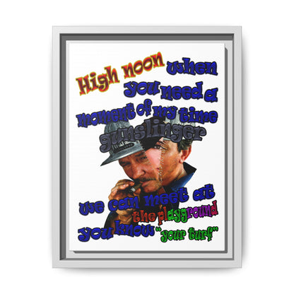 high noon - framed canvas art (white)