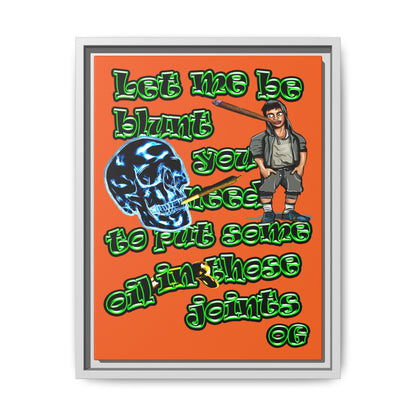 og - framed canvas art (orange)