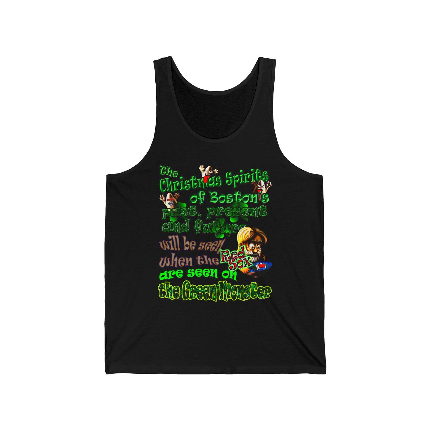 christmas spirits of boston - Unisex Jersey Tank