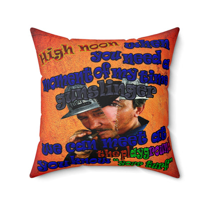 high noon - Spun Polyester Square Pillow - (burnt orange)