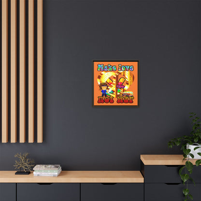 love peace - framed canvas art (crusta)