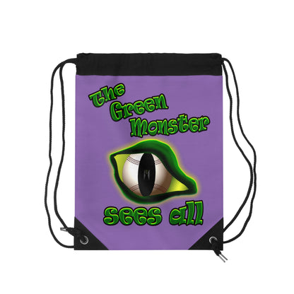 green monster - Drawstring Bag (light purple)