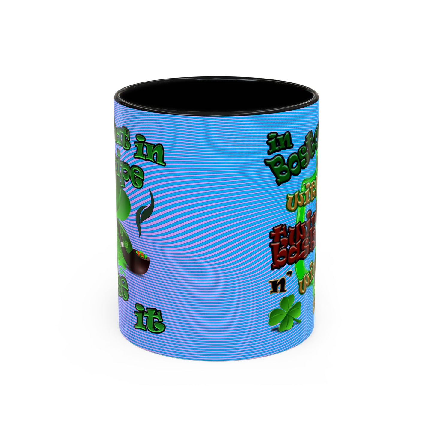 celtics logo - Accent Mug (light blue-purple wave)
