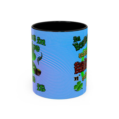 celtics logo - Accent Mug (light blue-purple wave)