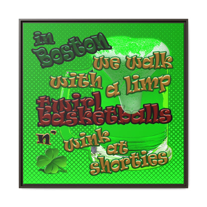 celtics logo - framed canvas art (logo green)