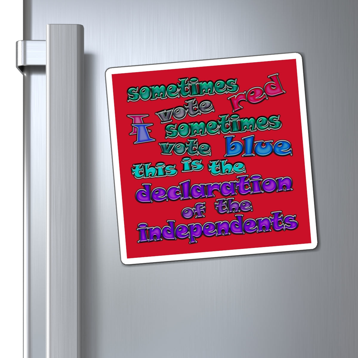 declaration of the independents - Magnets - (dark red)