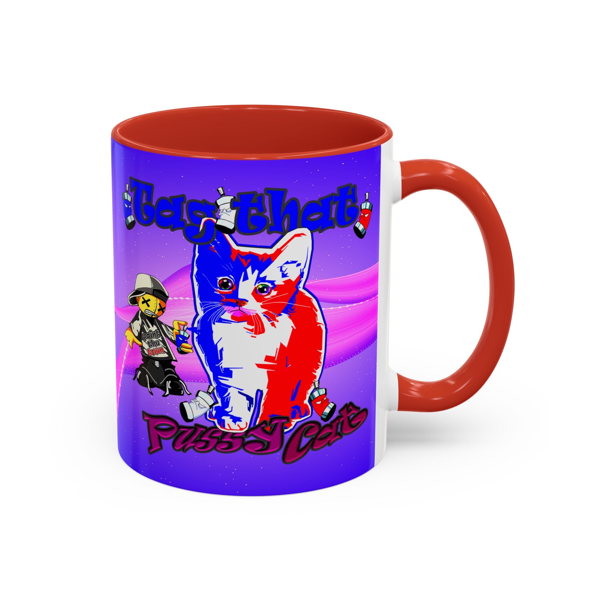 tag that - Accent Mug (purple-pink wave)