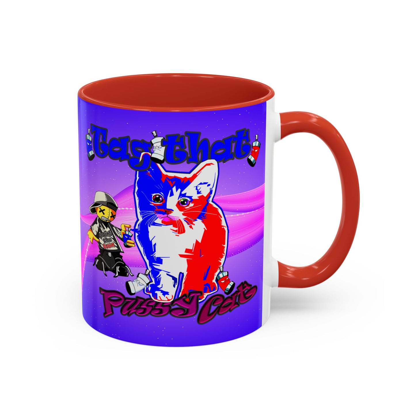 tag that - Accent Mug (purple-pink wave)