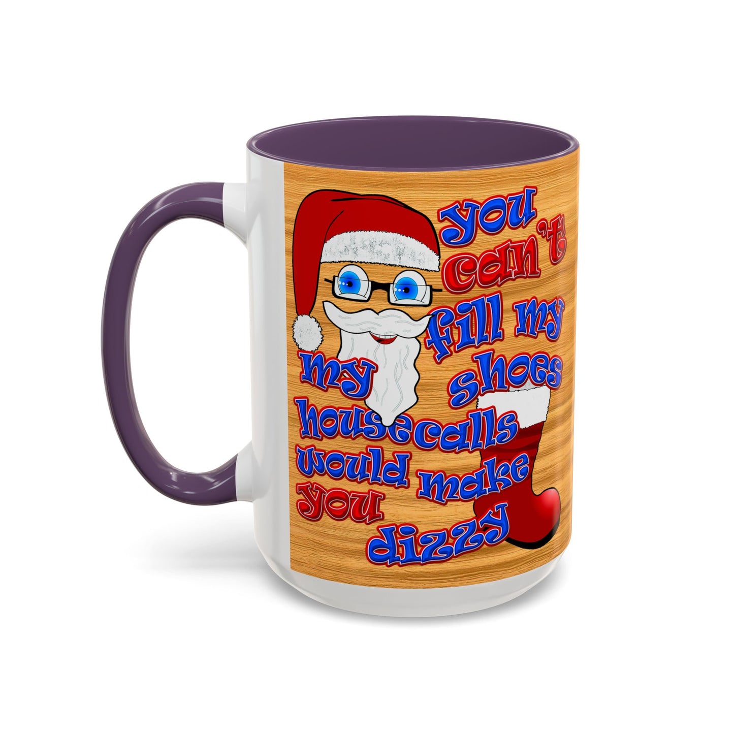 santa's shoes - Accent Mug (butterscotch wood finish)