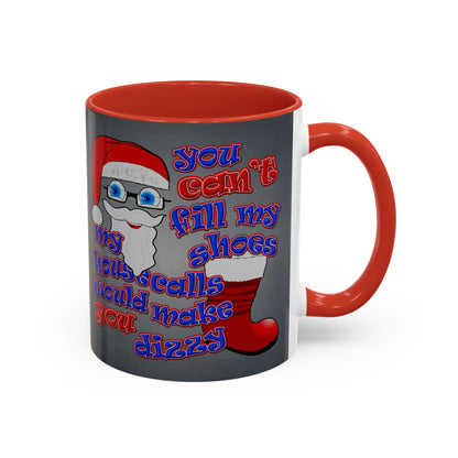 santa's shoes - Accent Mug (grey-light grey)