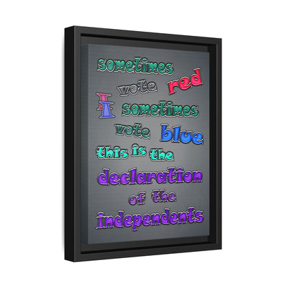 declaration of the independents - framed canvas art (grey-light grey)