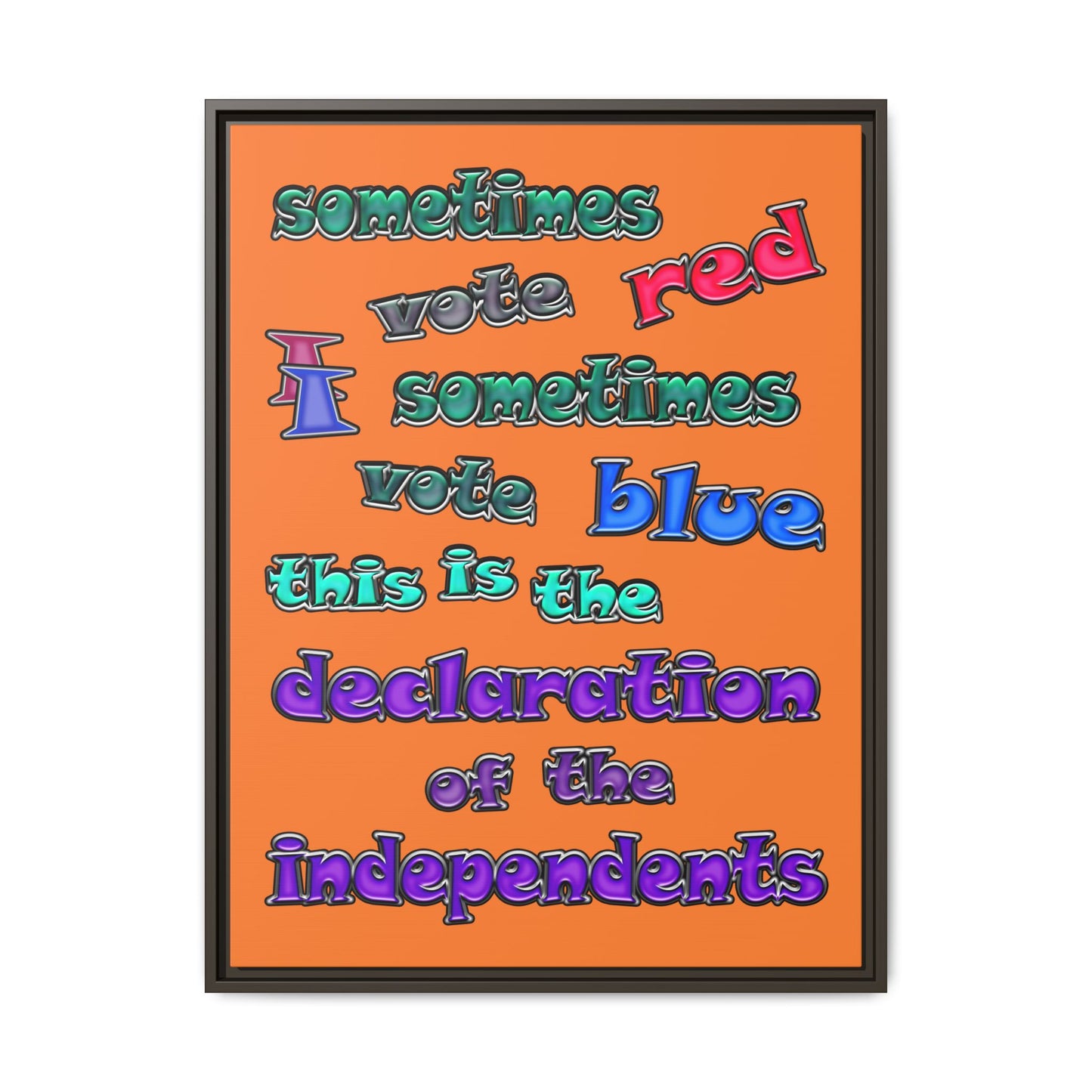 declaration of the independents - framed canvas art (crusta)