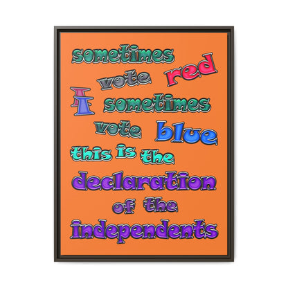 declaration of the independents - framed canvas art (crusta)