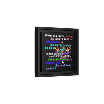 doggystyle - framed canvas art (black)