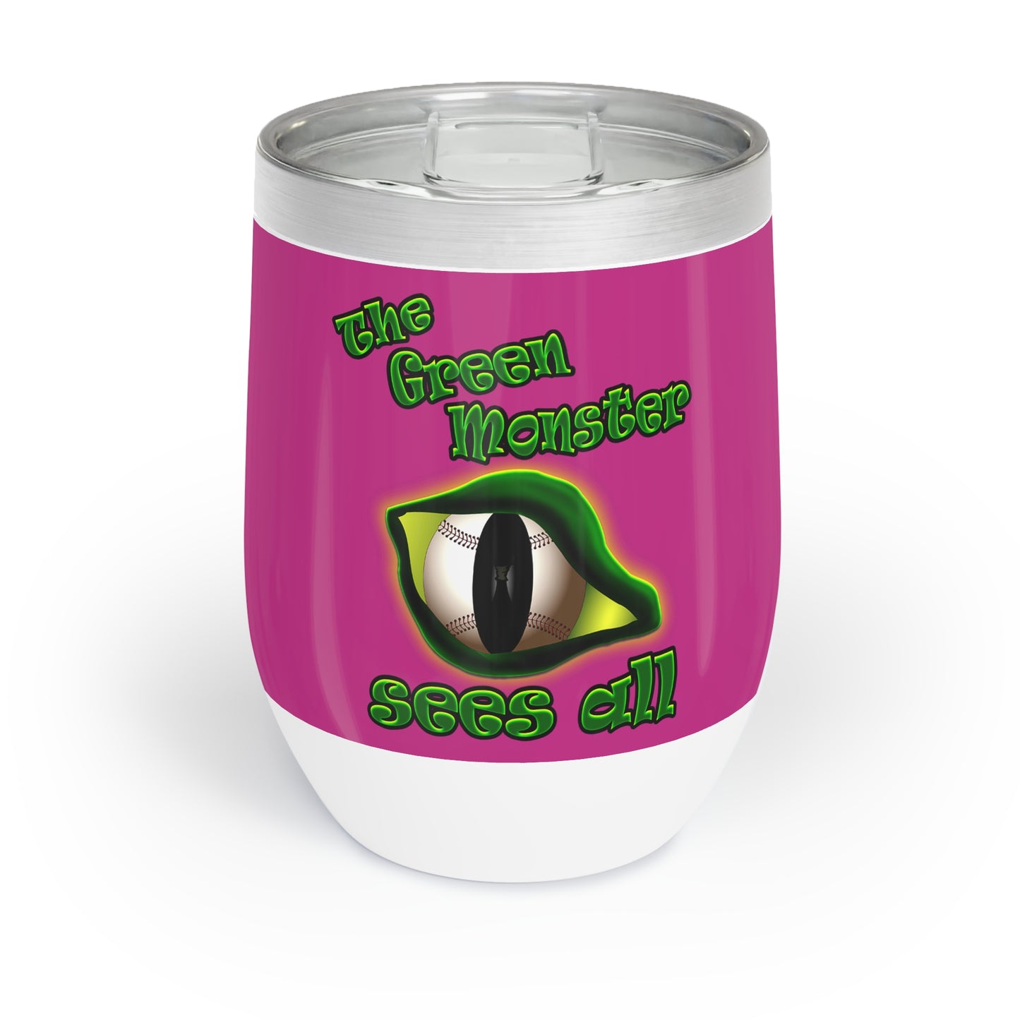 green monster - Chill Wine Tumbler (pink)
