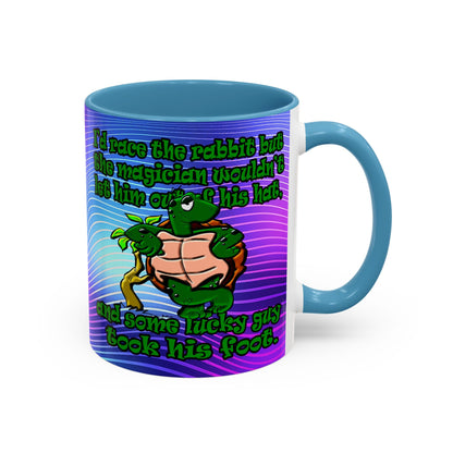 turtle race - Accent Mug (purple wave)