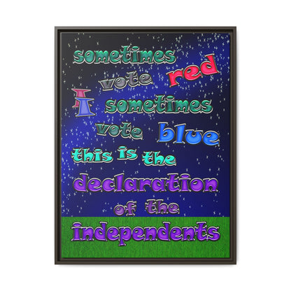 declaration of the independents - framed canvas art ('snoops' background)