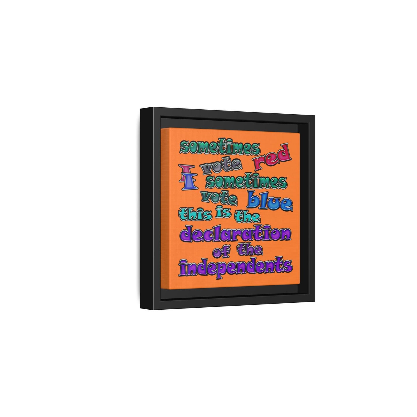 declaration of the independents - framed canvas art (crusta)