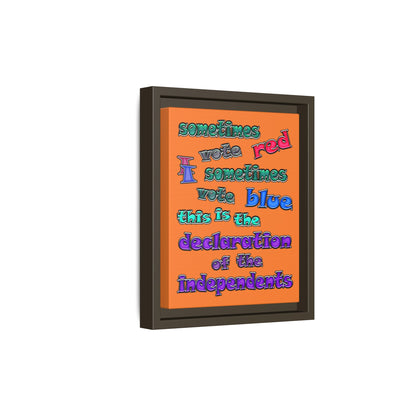 declaration of the independents - framed canvas art (crusta)