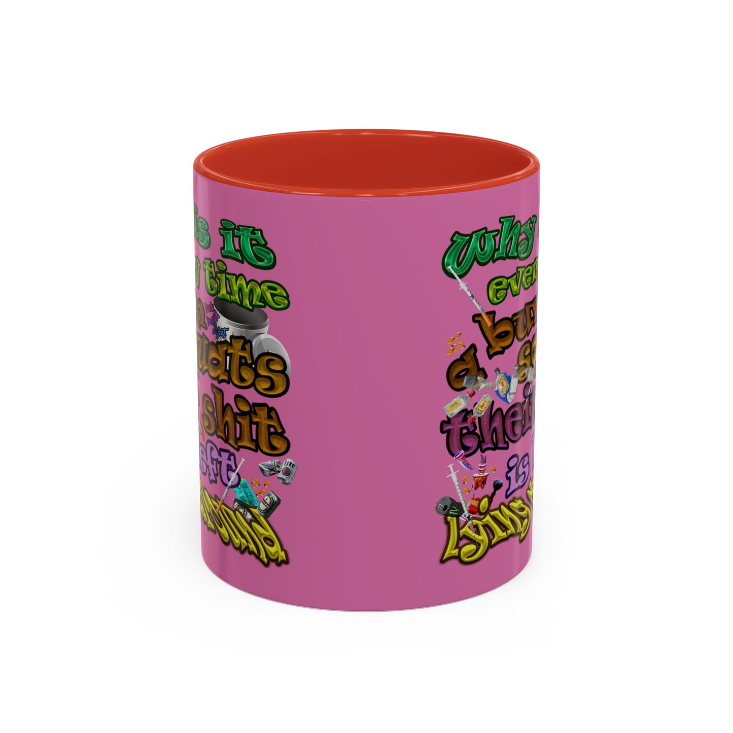 the bum's shit - Accent Mug (light pink)