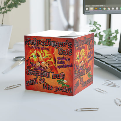 schrodinger's cat - note cube (burnt orange)