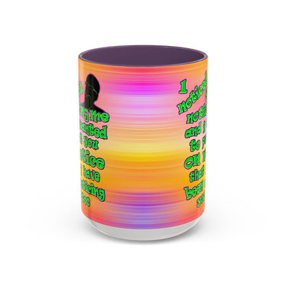 noticed you noticing - Accent Mug (color blur)