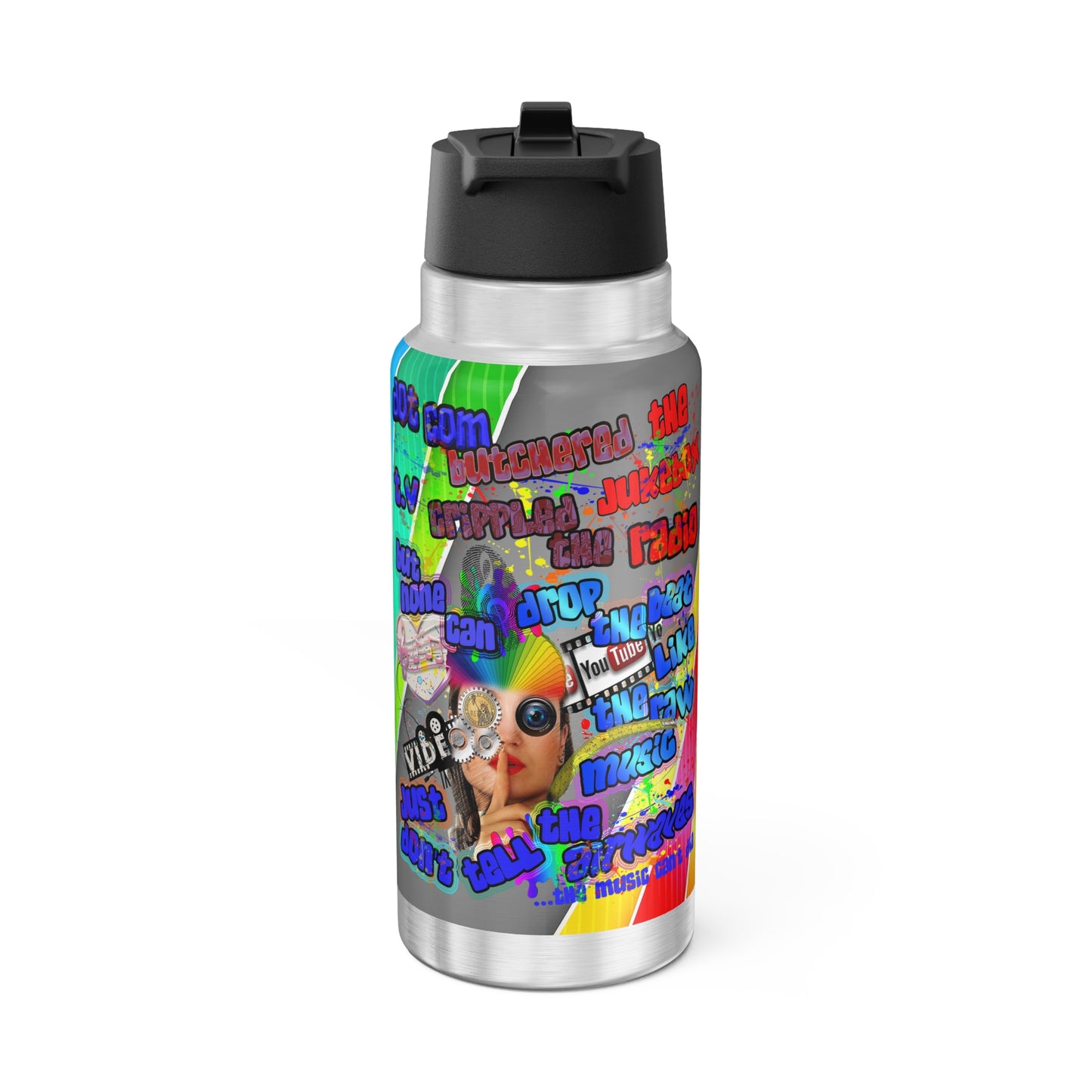 drop the beat - Gator Tumbler, 32oz  (rainbow split)