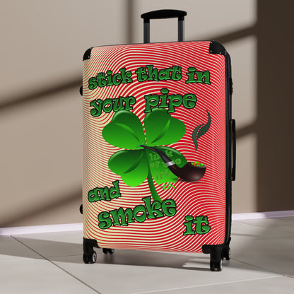 stick that in your pipe and smoke it - Suitcase (yellow-orange wave)