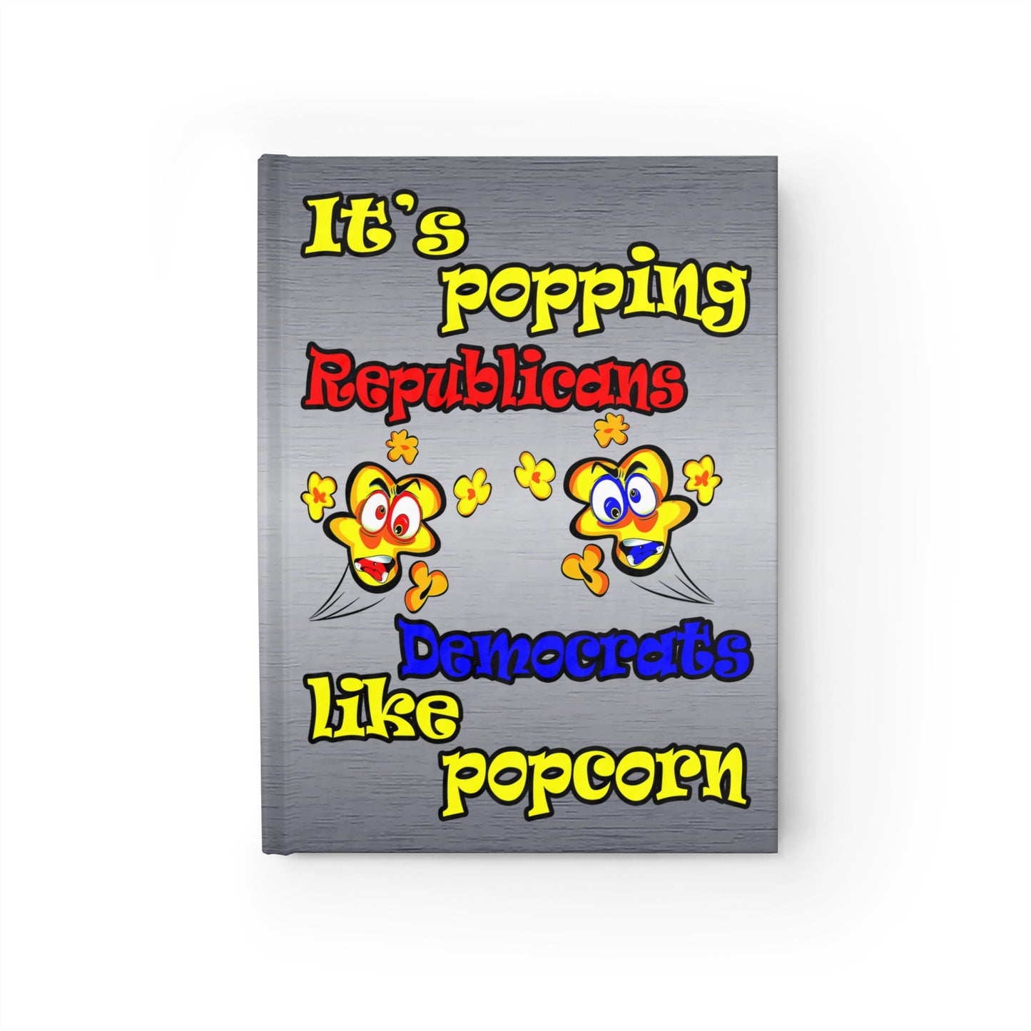 popping like popcorn - journal-lined (brushed nickel)