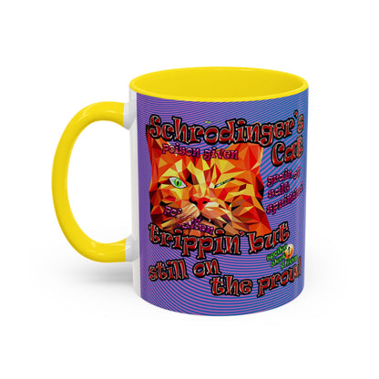 schrodinger's cat - Accent Mug (light blue-purple wave)