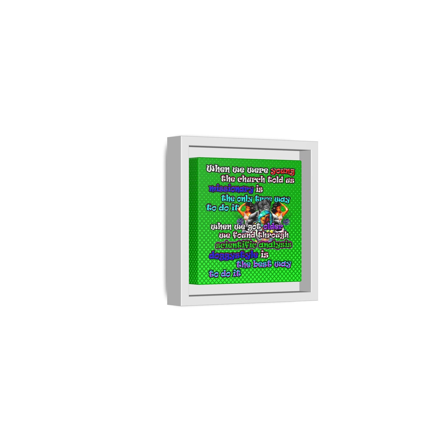 doggystyle - framed canvas art (logo green)