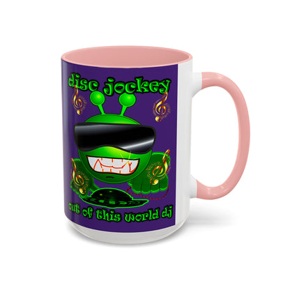 disc jockey - Accent Mug (purple)