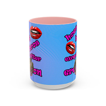hoes b4 bros - Accent Mug (light blue-purple wave)