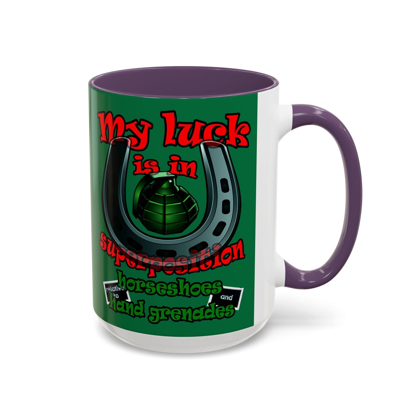 my luck - Accent Mug (dark green)