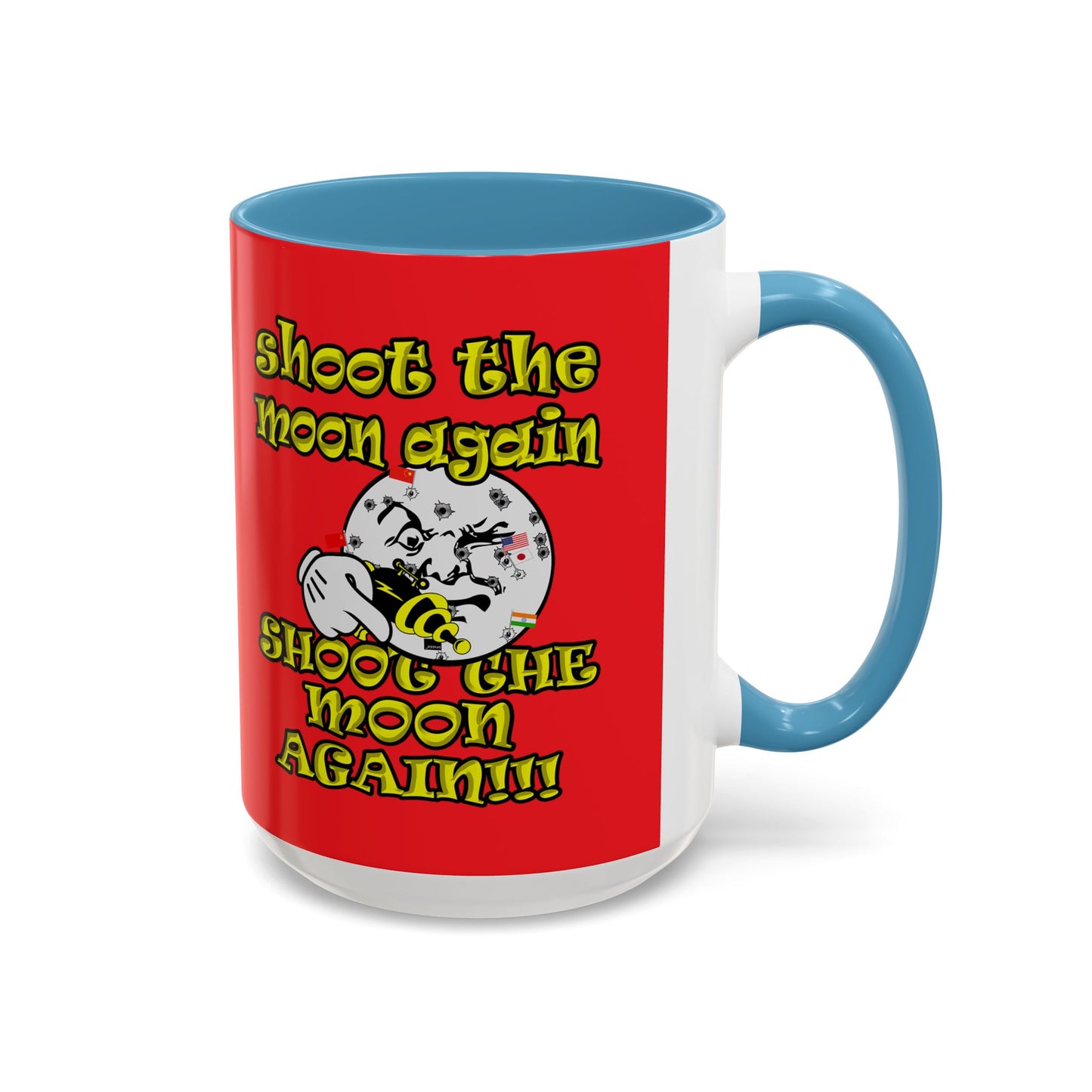 shoot the moon again - Accent Mug (red)