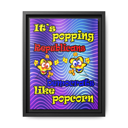 popping like popcorn - framed canvas art (purple wave)