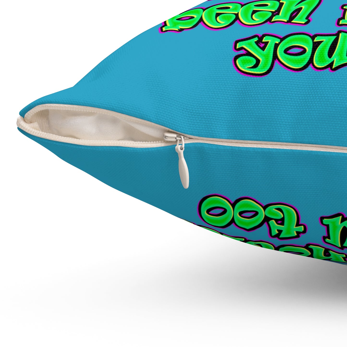 noticed you noticing - Spun Polyester Square Pillow - (turquoise)