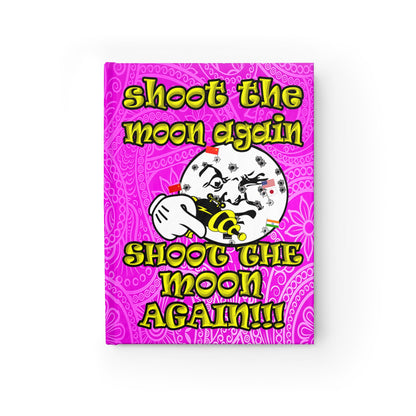 shoot the moon again - journal-lined (pink swirl)