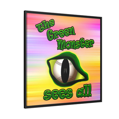 green monster - framed canvas art (color blur)