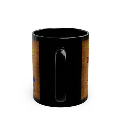 popping like popcorn - Black Mug (brown papyrus)