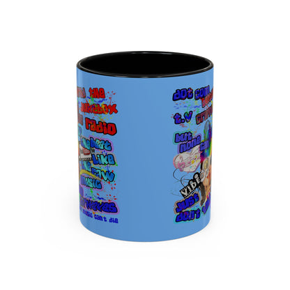drop the beat - Accent Mug (light blue)
